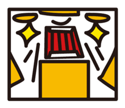 mustached stamp sticker #581370