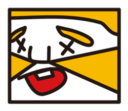 mustached stamp sticker #581372