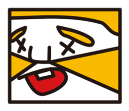 mustached stamp sticker #581372