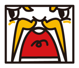 mustached stamp sticker #581374