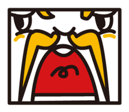 mustached stamp sticker #581374