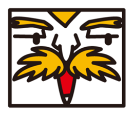 mustached stamp sticker #581377