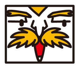 mustached stamp sticker #581377