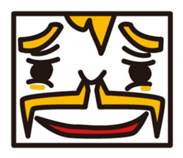 mustached stamp sticker #581378