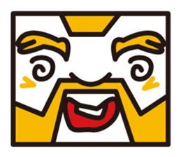 mustached stamp sticker #581379