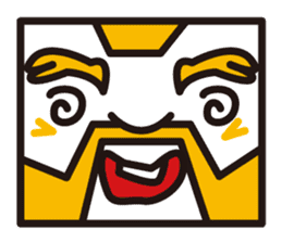 mustached stamp sticker #581379