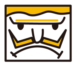 mustached stamp sticker #581380