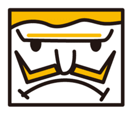 mustached stamp sticker #581380