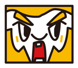 mustached stamp sticker #581381