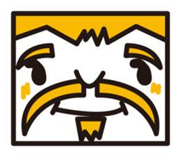 mustached stamp sticker #581382