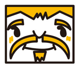 mustached stamp sticker #581382