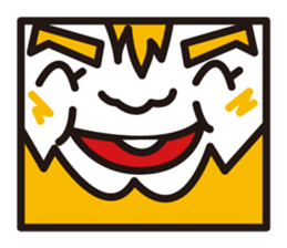 mustached stamp sticker #581384