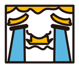 mustached stamp sticker #581386