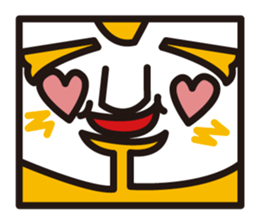 mustached stamp sticker #581387