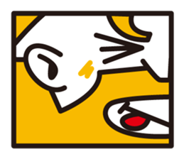 mustached stamp sticker #581388