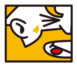 mustached stamp sticker #581388