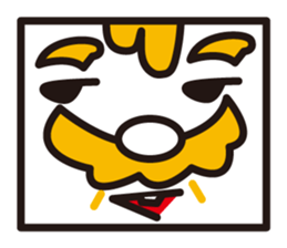 mustached stamp sticker #581393