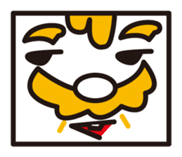 mustached stamp sticker #581393