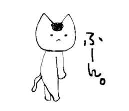 White cat sticker #581514