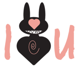 The Weird Black Rabbit 'RABIRA' sticker #582136