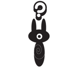 The Weird Black Rabbit 'RABIRA' sticker #582144