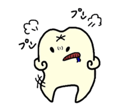 Sticker of cute tooth (ver with words) sticker #584381