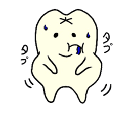 Sticker of cute tooth (ver with words) sticker #584382