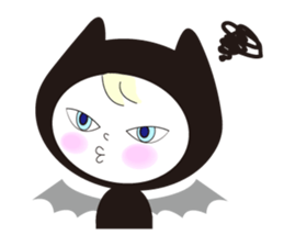 Lovely satan and twin cats sticker #584863