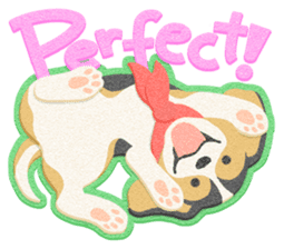 Dogs of felted texture sticker #584915