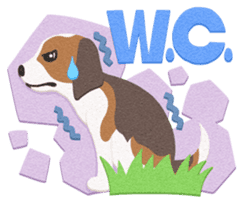 Dogs of felted texture sticker #584942