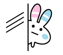 Positive rabbit stamp sticker #585922