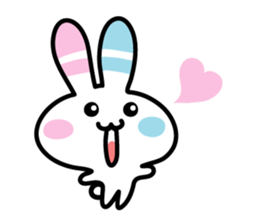 Positive rabbit stamp sticker #585928