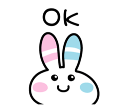 Positive rabbit stamp sticker #585952