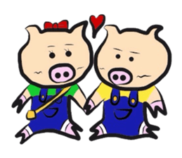 Couple of the pig sticker #586118