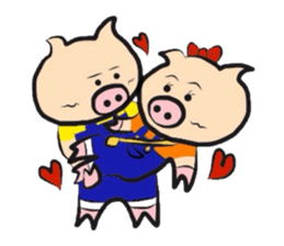 Couple of the pig sticker #586123