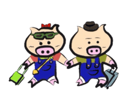 Couple of the pig sticker #586125