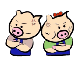 Couple of the pig sticker #586128