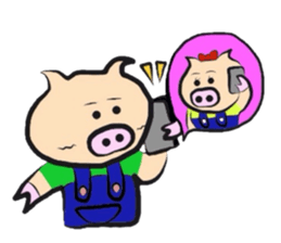 Couple of the pig sticker #586134