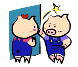 Couple of the pig sticker #586136