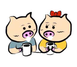 Couple of the pig sticker #586139