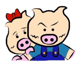 Couple of the pig sticker #586146