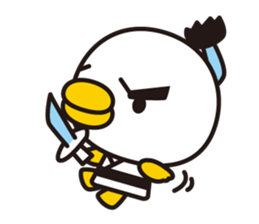 samurai bird sticker #586195