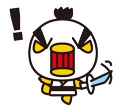 samurai bird sticker #586198
