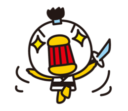 samurai bird sticker #586202