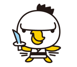 samurai bird sticker #586204
