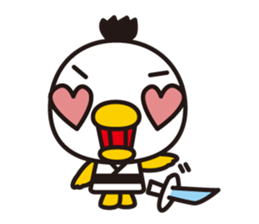 samurai bird sticker #586206