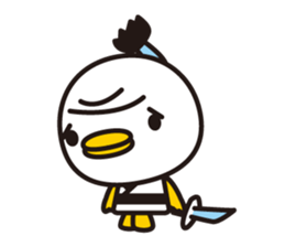 samurai bird sticker #586207
