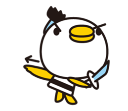 samurai bird sticker #586208