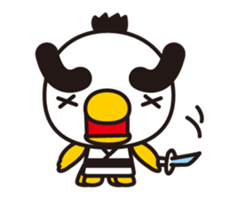 samurai bird sticker #586212