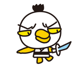 samurai bird sticker #586213